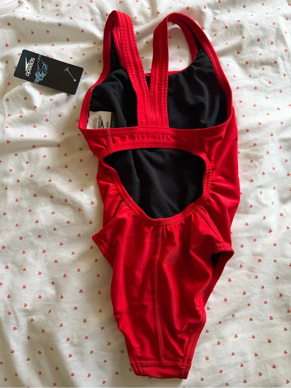 Speedo Bright Red Girls' One-Piece Swim Suit